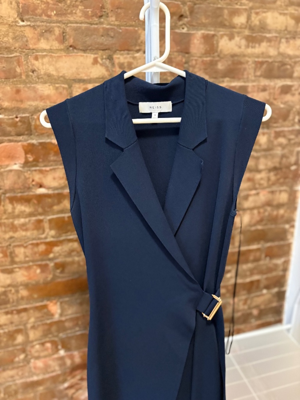 Reiss navy blue work dress size small